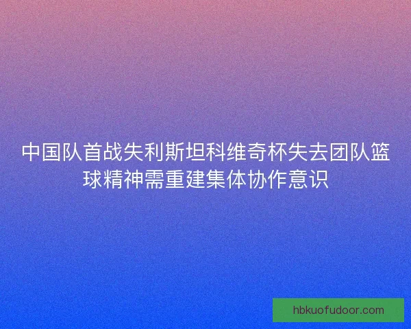 中国队首战失利斯坦科维奇杯失去团队篮球精神需重建集体协作意识